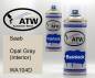 Preview: Saab, Opal Gray (Interior), WA104D: 400ml Sprühdose + 400ml Klarlack - Set, von ATW Autoteile West.
